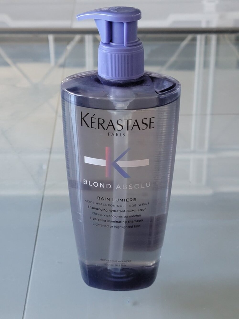 NEW Kérastase Blond Absolu Bain Lumière Shampoo with Pump 500 ML EXTRA LARGE